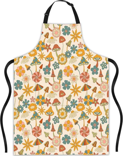 Miniatura 8 de Delantal de ramo de lavanda, regalos para mujeres, delantal con cuello ajustable, impermeable, para mujeres y hombres, regalos para el hogar