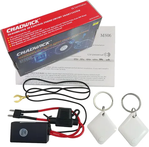CHADWICK Sistema de alarma antirrobo para inmovilizador de automóvil, bloqueo inalámbrico del motor M506, dispositivo antirrobo automático,