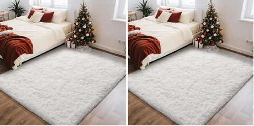 Miniatura 28 de Ophanie Alfombra Verde de Césped, Alfombras de Área para Dormitorio, Alfombra Shag Esponjosa de 4x6 pies, Suave Peluda Afelpada Linda para Niños 7