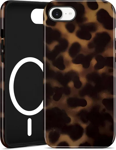 Miniatura 67 de Jusy Compatible con MagSafe Brown Tortoise Shell Print Phone Case para iPhone 7/8/SE, funda protectora magnética de lujo de TPU suave