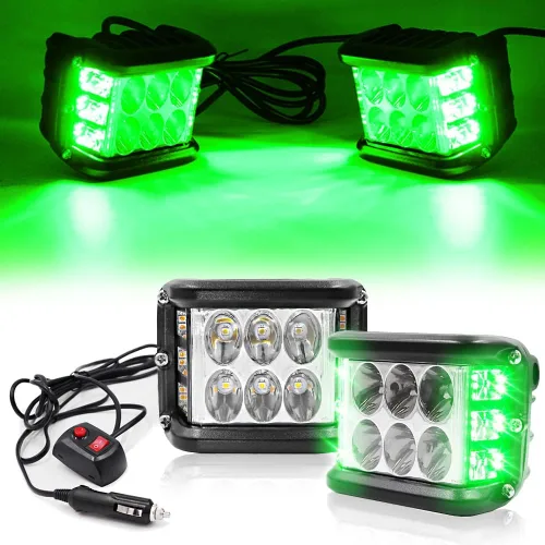 Miniatura 10 de Luces LED de 4 pulgadas con disparador lateral, luces estroboscópicas de doble color DRL e interruptor para camión, SUV, todoterreno, ATV, UTV 4x4