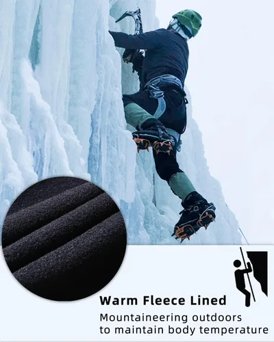 Miniatura 3 de BenBoy - Pantalones deportivos masculinos tipo cargo de esquí, impermeables, a prueba de viento, de vellón, para senderismo y actividades al aire