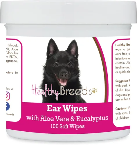 Miniatura 87 de Healthy Breeds Pastor alemán, silla de montar, toallitas de limpieza de oídos con aloe y eucalipto para perros, 100