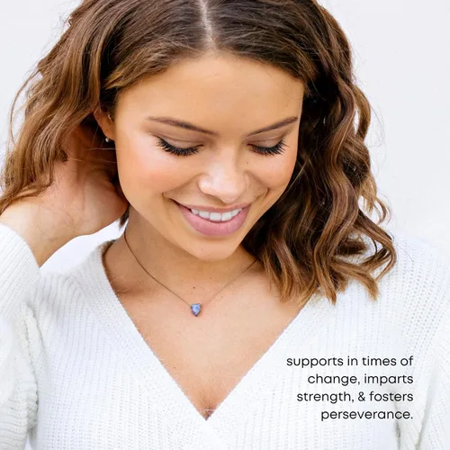 Miniatura 9 de SoulKu Empowering Necklace, Empowering Jewelry With Healing Crystal, Inspirational Necklace For Strong Women, Mom & Sister, 16" Cord with 2