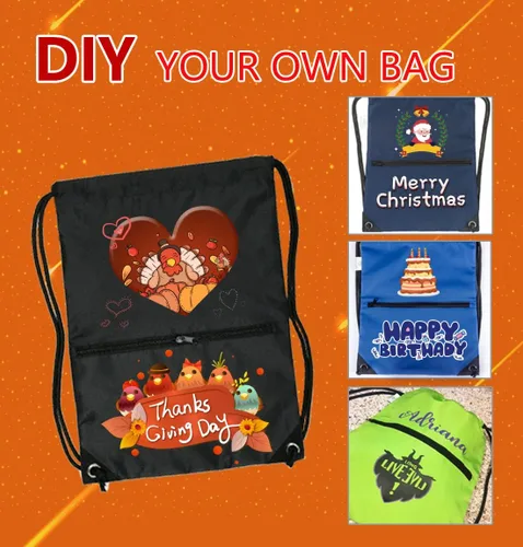 Miniatura 2 de HOLYLUCK - Mochila, bolsa deportiva con cordón ajustable para gimnasio