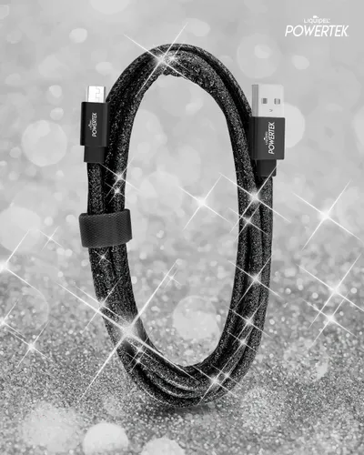Miniatura 2 de Liquipel Powertek - Cable de carga micro USB para teléfonos celulares y dispositivos electrónicos, 6 pies (negro)
