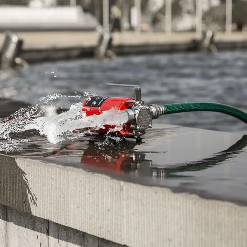 Miniatura 4 de Prostormer - Bomba utilitaria, 12 V CC 350 GPH eléctrica de 1/10 HP Mini bomba de transferencia de agua portátil con kit de manguera de agua, ideal