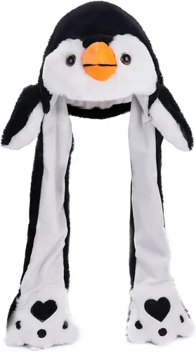 Miniatura 4 de Arcimatto Sombrero de animal para disfrazarse, fiesta de cosplay, Navidad, vacaciones, lindo gorro con solapa para niños y adultos