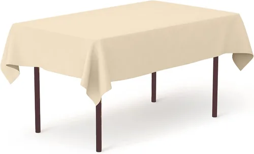 Miniatura 54 de Pomp Mantel Premium de Poliéster de 60" x 84" en Color Amarillo Plátano Tela Fácil de Cuidar, Resistente a Arrugas y Manchas Para Mesa Banana