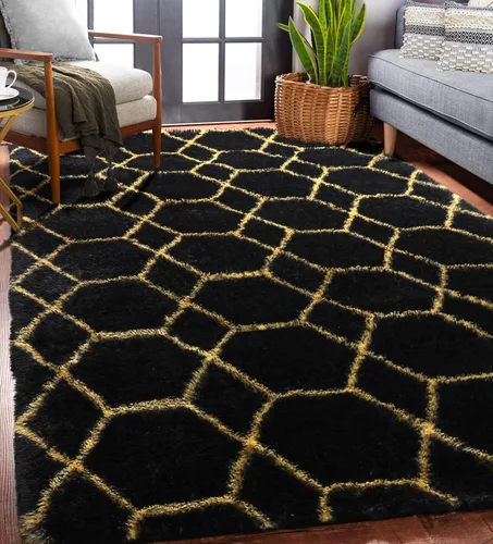 Miniatura 58 de ONASAR Alfombras de área para sala de estar y dormitorio, alfombra esponjosa lavable de 5x8 pies gris y blanca, alfombra de piso suave, afelpada