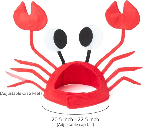 Miniatura 2 de Divertido regalo de broma de elefante blanco, 2 piezas divertido sombrero de cangrejo de langosta 3D, sombrero de cangrejo de langosta 3D, sombreros