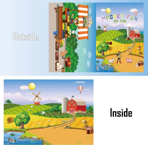 Miniatura 4 de GRANDLMOON Tablero magnético portátil Farm Life (58 piezas)