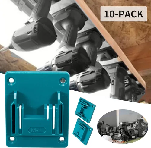 Miniatura 6 de Soporte de montaje para brocas compatible con taladros Makita de 18V de iones de litio, herramientas de ABS resistentes, soporte de pared