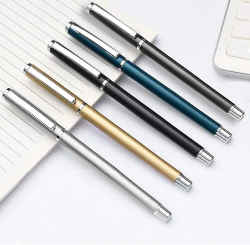 Miniatura 3 de Bolígrafos de metal, punta fina de 0.020 in, bolígrafo de tinta de gel líquido, bolígrafo de tinta negra, juego de escritura para suministros