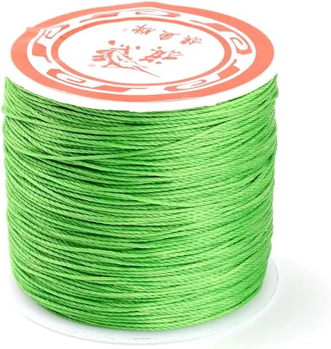 Miniatura 12 de Cordón de poliéster encerado de 119 yardas de 0.020 in, cuentas gruesas y coloridas pulseras de hilo trenzado para macramé para fabricación