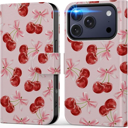 Miniatura 60 de DEENAKIN Funda tipo cartera para iPhone 15 con tarjetero + clip para efectivo, bloqueo RFID, protección contra caídas de grado militar y obras