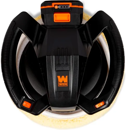 Miniatura 3 de WEN Kit de Pulidora y Encerradora Orbital Aleatoria Inalámbrica de 20V Máx de 10 Pulgadas con Batería de 2Ah, Cargador y Almohadillas (20870)