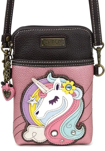 Miniatura 2 de CHALA Cell Phone Crossbody Purse-Women PU LeatherCanvas Multicolor Handbag with Adjustable Strap