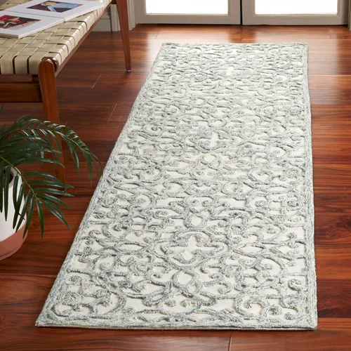 Miniatura 23 de SAFAVIEH Trace Collection - Alfombra decorativa de 2 x 3 pies, marrón y marfil, lana hecha a mano, ideal para zonas de alto tráfico en entrada, sala
