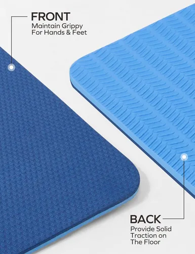 Miniatura 4 de Ewedoos Tapete de yoga antideslizante de elastómero termoplástico, tapete de ejercicio ecológico para yoga, pilates y ejercicio de piso, tapete