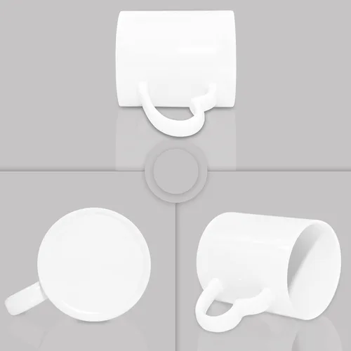 Miniatura 7 de MR.R Juego de 36 tazas de café de cerámica blanca con mango de corazón para lavavajillas de 11 onzas en blanco para lavavajillas, taza clásica de 2