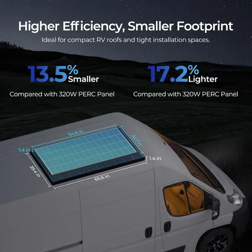 Miniatura 4 de Renogy - Paneles solares, 640 vatios, 18BB, tipo N, panel solar monocristalino de 12/24 voltios, 2 piezas de 320 vatios, configuración solar