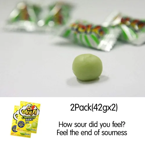 Miniatura 2 de Orion Iciou Super Sour - Caramelo suave masticable sabor manzana verde (paquete de 2, 2.96 oz)