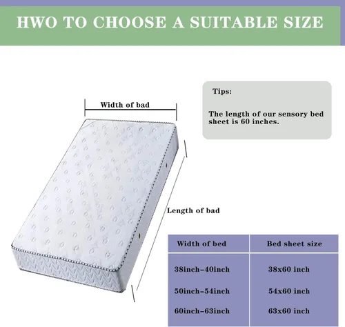 Miniatura 6 de Ntomtuex Sábana de cama sensorial para compresión y presión reducida, manta con peso para mantener un sueño agradable y cómodo con poliéster ligero