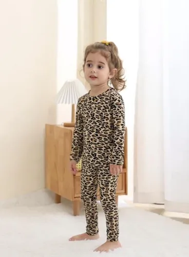 Miniatura 28 de GUISBY Conjunto de pijama de rayón de bambú para niños y niñas, ajuste cómodo, para uso diario, conjunto de pijama de 2 piezas