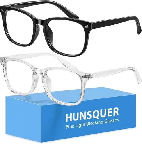 Miniatura 25 de hunsquer Gafas de luz azul para mujer/hombre, gafas de luz azul para computadora negro (806803blacktoucha)