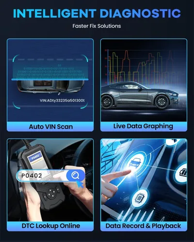 Miniatura 4 de Mucar CDE900 Escáner OBD2, Lector de Código de Auto con Sistema de Comprobación del Motor, Herramienta de Diagnóstico Automotriz con Pantalla Táctil