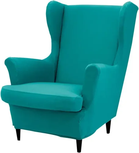 Miniatura 32 de Fundas para silla Wingback, 2 piezas, fundas elásticas para sillón de ala de color sólido con parte inferior elástica, protector de muebles