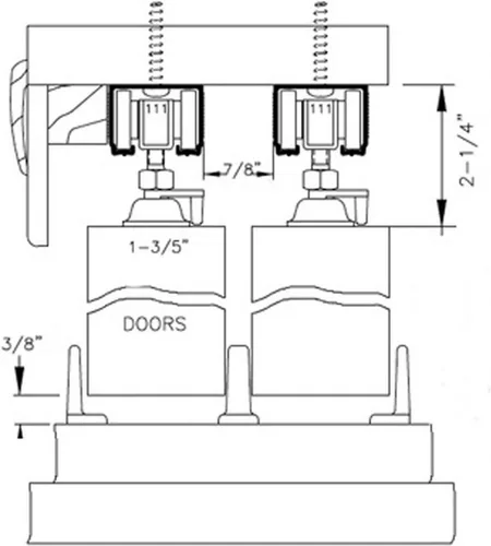 Miniatura 4 de SARTODOORS Lucia 1299 - Puertas correderas de derivación para armario, 36 x 80 pulgadas, seda blanca con espejo, juego de herrajes para molduras