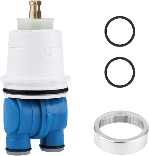 LUTER RP19804 Reemplazo del cartucho de ducha para la serie 1300/1400 con repuesto de tuerca de capó RP22734 compatible con válvula de entrada
