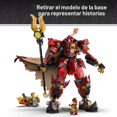 Miniatura 3 de LEGO NINJAGO - Juego de construcción de The Fire Knight Mech - Kit de modelo con minifigura Kai de Legends Monstrosity - Decoración de habitación