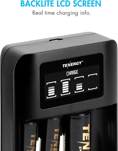Miniatura 6 de Tenergy Premium Pro Paquete de 4 pilas AA y 4 AAA recargables y cargador de batería portátil TN474U, ideal para electrónica profesional de alto