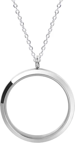 Miniatura 7 de Tamaño redondo Living Memory Photo Relicario Locket Colgante Flotante Cuadro Collares para Mujeres Regalo Joyería, L269-1.378 in