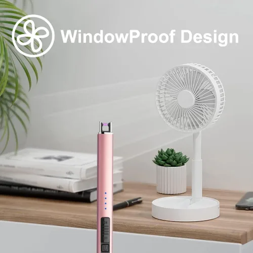 Miniatura 5 de MeeToo Encendedor eléctrico recargable tipo C – Regalos para esposa, hombres, mujeres, nana, arco de plasma USB, a prueba de viento, para velas, Oro