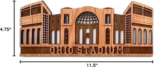 Miniatura 8 de The Ohio State University Buckeyes Stadium - Arte de pared, decoración de fútbol de la NCAA, regalos de recuerdos para papá, cueva del hombre, bar