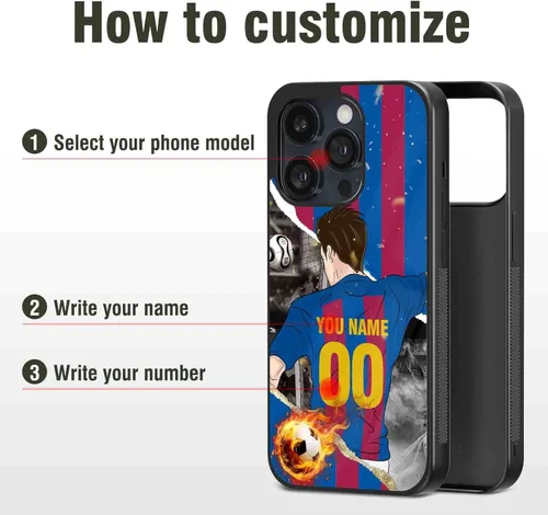 Miniatura 7 de Fundas personalizadas para teléfono con nombre y número, Jersey VS Flag diseño para iPhone 6 7 8 11 12 13 14 15 16 17 Pro Max Plus Mini Xr XSE
