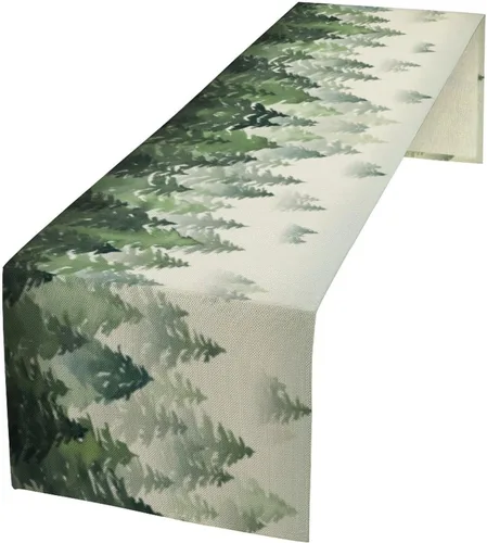 Miniatura 46 de Camino de mesa con estampado de vaca, camino de mesa estilo occidental con estampado de cuero de vaca en blanco y negro, decoración de mesa