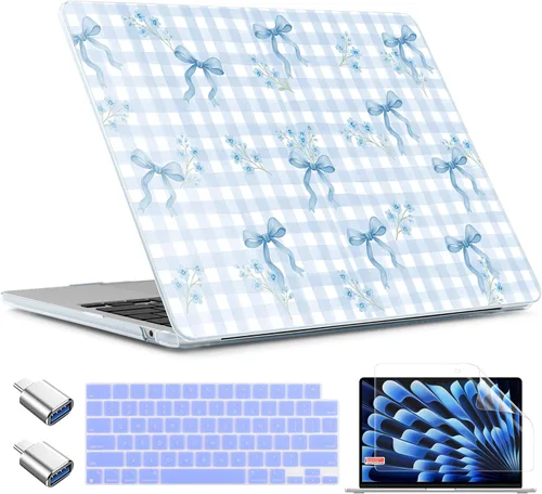 Miniatura 34 de TWOLSKOO Funda para MacBook Air de 15 pulgadas 2025 2024 2023 versión M4 A3241 M3 A3114 M2 A2941, carcasa rígida de plástico y protector