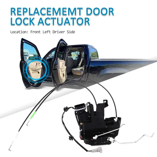 Miniatura 6 de Ensamblaje de actuador de cerradura de puerta del lado del conductor delantero izquierdo compatible con actuador de pestillo de puerta Toyota Tundra