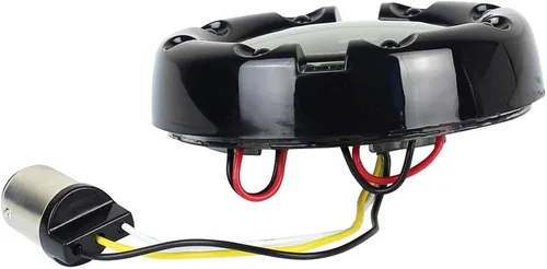 Miniatura 6 de ZYTC 3 1/4 "LED intermitentes con luz corriente estilo bala frontal 1157 LED kit de señal de giro ámbar blanco para Harley Davidson caja negra