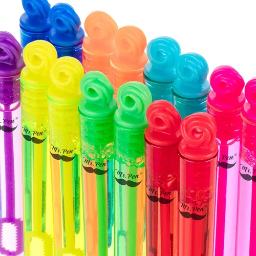Miniatura 8 de Mr. Pen - Varitas de burbujas mini, 10 cm, paquete de 16, burbujas mini coloridas para regalos de fiesta para niños, regalos de fiesta con burbujas