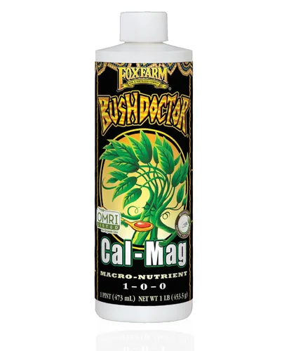 FoxFarm BushDoctor Cal-Mag - Suplemento líquido de calcio y magnesio, evita la pudrición del extremo de la flor y la quemadura de las puntas,