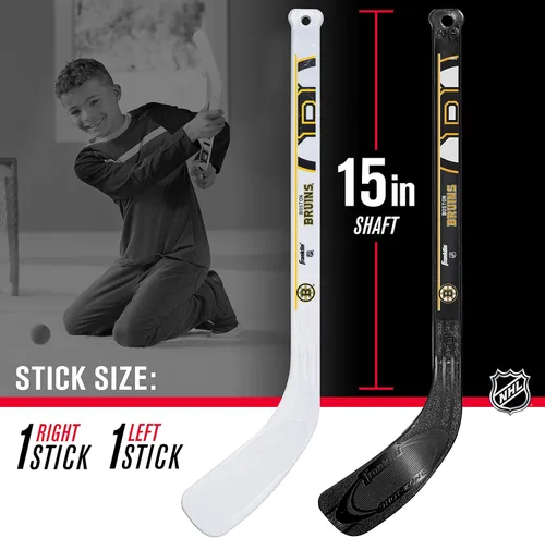 Miniatura 3 de Franklin Sports NHL - Juego de mini hockey para niños, portería de hockey sobre rodilla, pelota + 2 palos, juego de juguetes para interiores