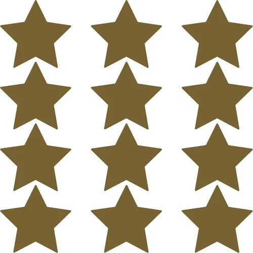 Miniatura 39 de LiteMark Durable Stars, calcomanía roja brillante de 5.5 pulgadas, uso en hormigón liso, azulejos, vidrio, paquete de 8 estrellas Rojo