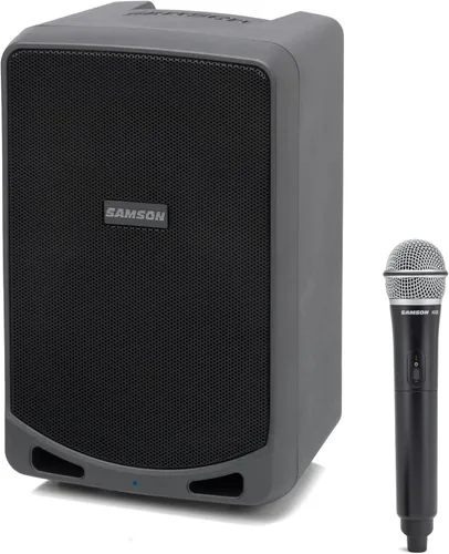 Miniatura 7 de Samson Expedition XP106 PA portátil recargable con Bluetooth, incluye micrófono de mano con cable, gris