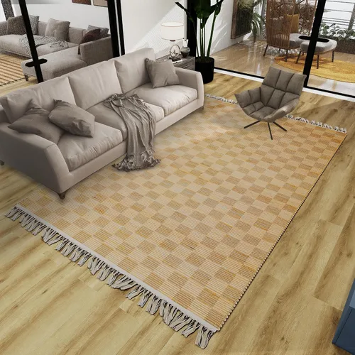 Miniatura 27 de Eco Crave Alfombra de pasillo de yute de 2,6 x 8 pies – Alfombra de diseño geométrico 100% natural de yute trenzada a mano, alfombra de acento